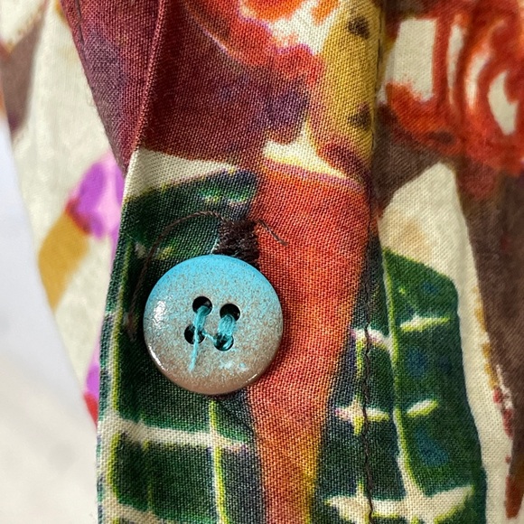 Vintage Jams World Buttons Hawaiian Shirt XL Jitterbug Print Pocket Short Sleeve - Picture 5 of 7